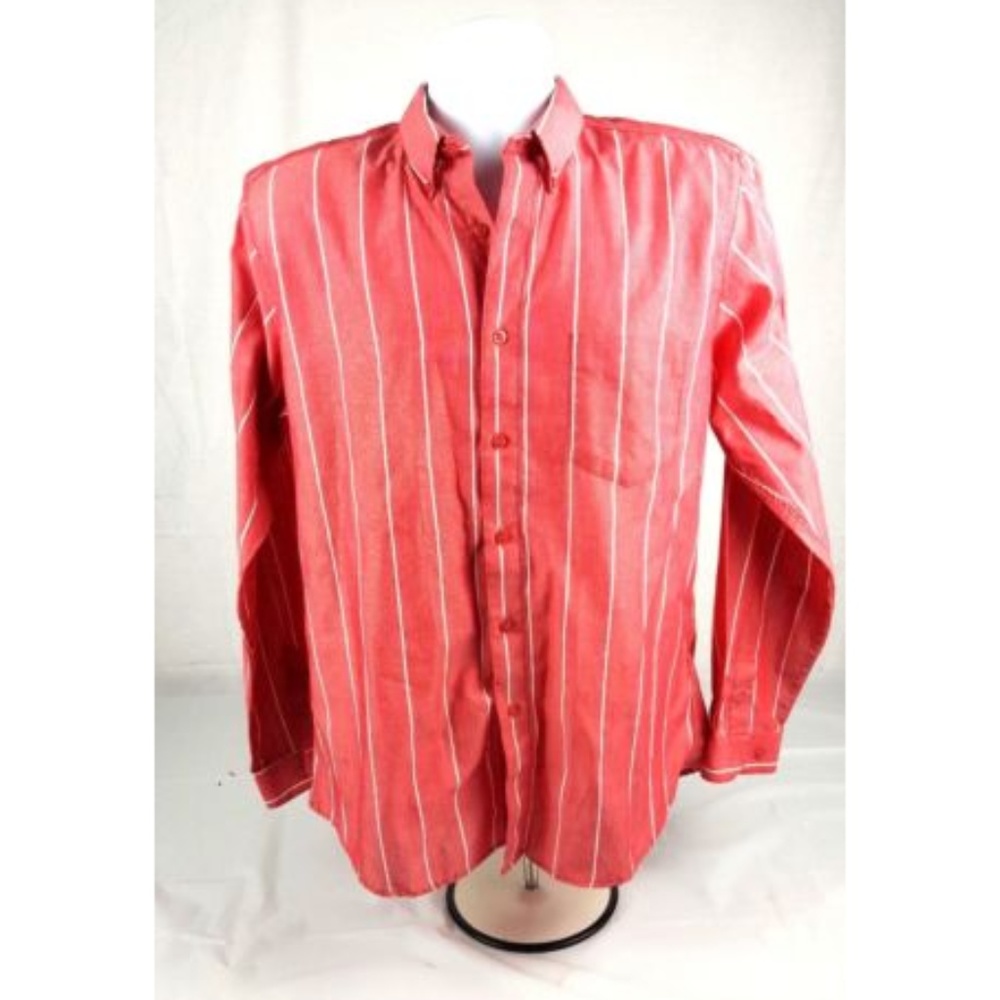 Street Closed Men's Large 16-16 1/2 Button-Front